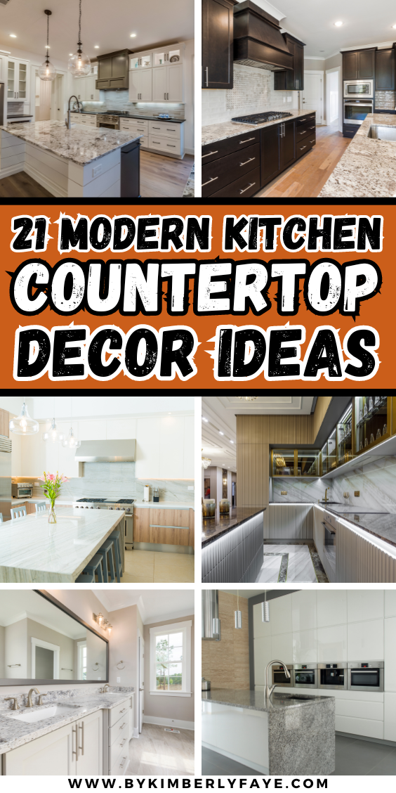 Stylish and Modern Kitchen Countertop Decor Ideas