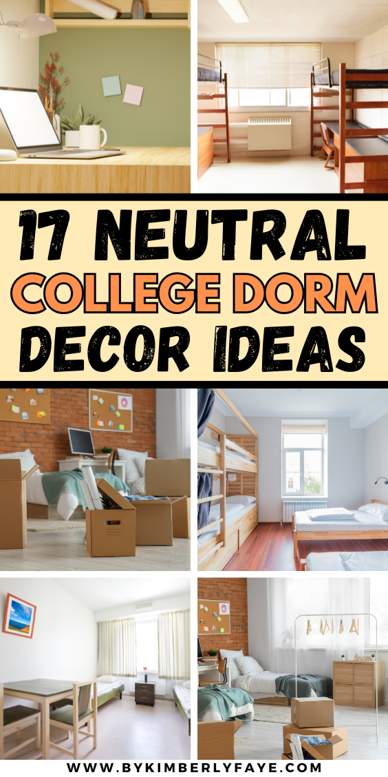 Neutral College Dorm Decorating Ideas