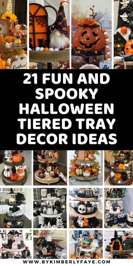 Halloween Tiered Tray Decor Ideas