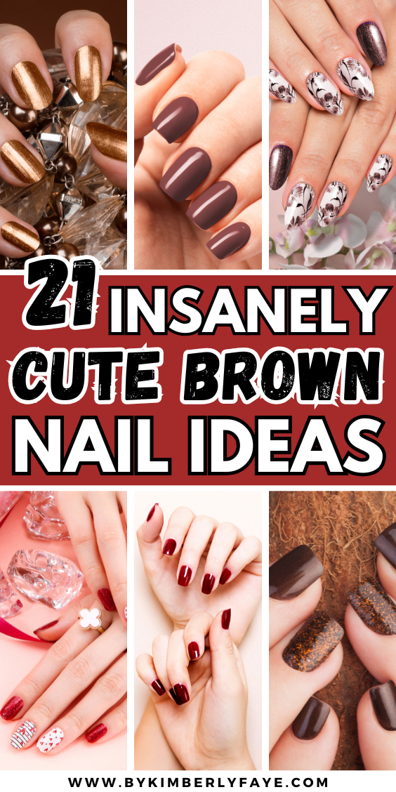 Insanely Cute Brown Nail Ideas