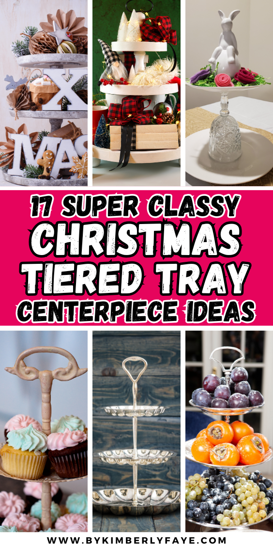 Super Classy Christmas Tiered Tray Centerpiece Ideas