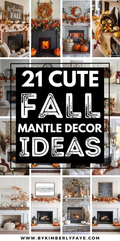 Cute Fall Mantle Decor Ideas