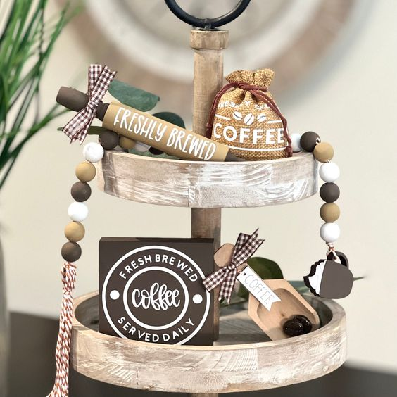 17 Super Genius Tiered Tray Coffee Station Ideas You’ll Love