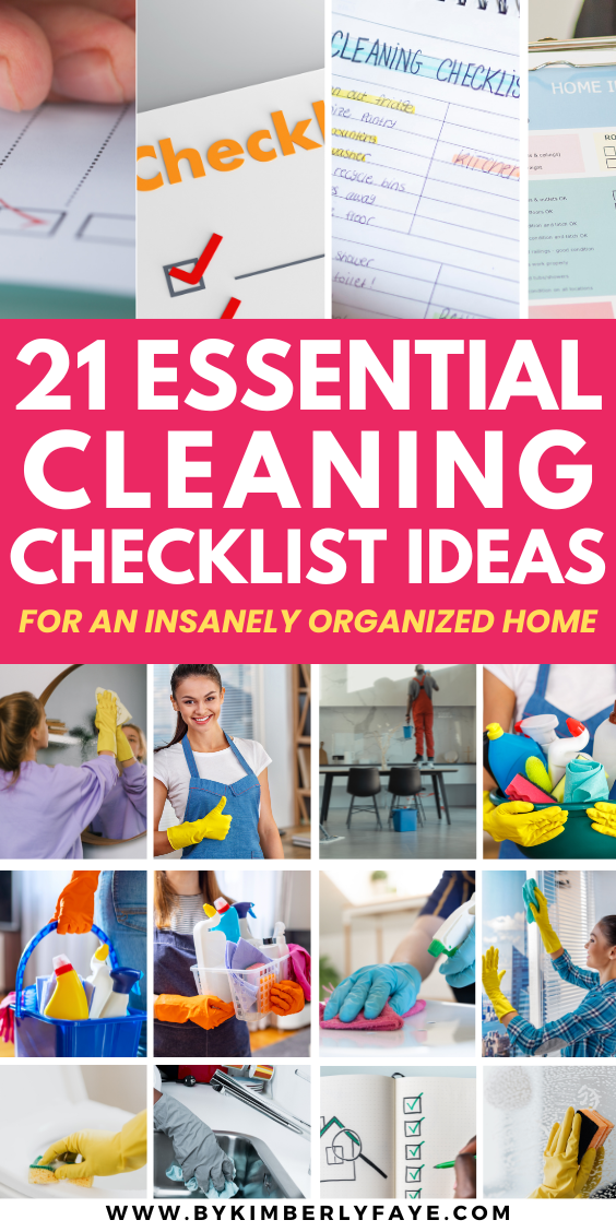 Essential Cleaning Checklist Ideas