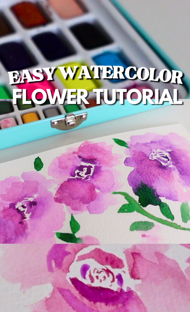 How To Paint Watercolor Flowers (The Easy Way!)