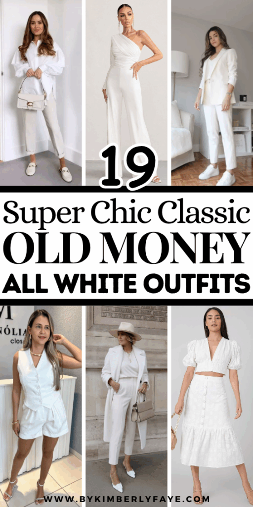 Old Money All White Outfits
