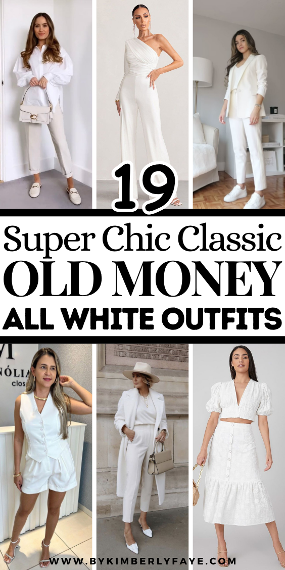 Old Money All White Outfits