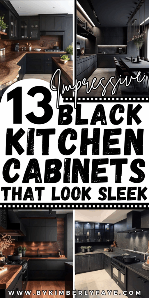 Black Kitchen Cabinets