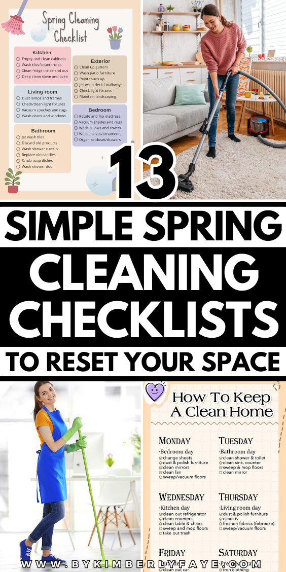 Spring Cleaning Checklists
